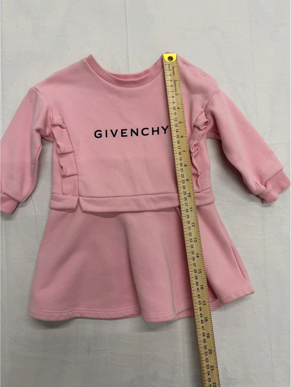 Givenchy Pink Baby Dress with Logo Print